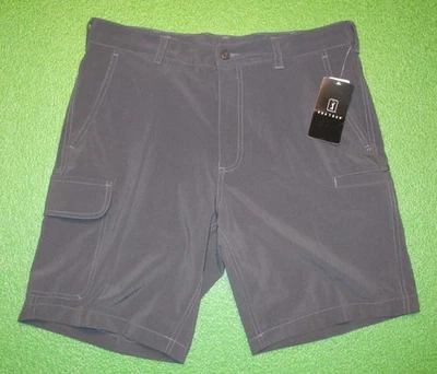 Pantalones Cortos Chinos PGA Tour Para Hombre, Gris Asfalto, Tela Elástica, Talla 34, NUEVO Foto 1 de 4