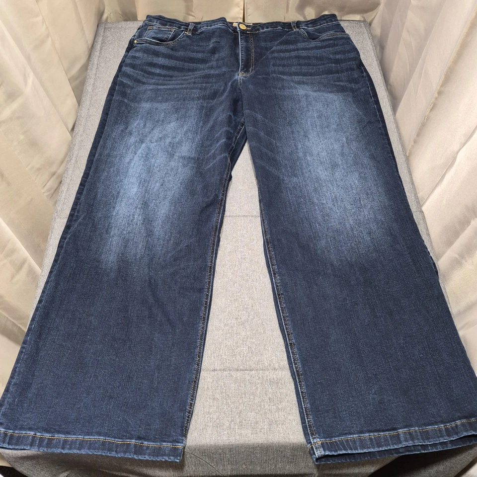 Pantalones de mezclilla para mujer KUT from the Kloth Plus tiro alto pierna ancha dobladillo limpio fortaleza 22 W Foto 1 de 4