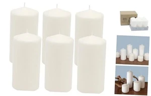 Stonebriar 6 Count Tall 3 x 6 Inch 65 Hour Long Burning Unscented 3" x 6" 6.0 - Picture 1 of 7