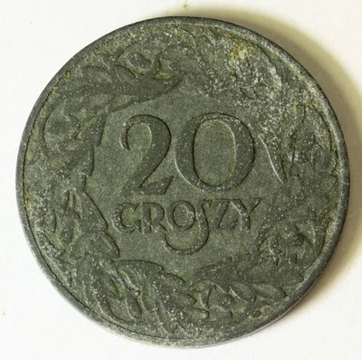 POLAND 20 Groszy 1923 (w) - Zinc - VF - 3860 - Image 1 of 2