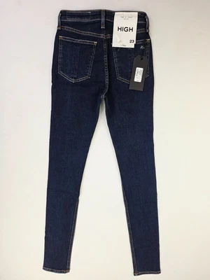 Rag Bone Size 23X31 Women Nina High Rise Skinny Blue Denim Pocket Logo Jeans NWT - Image 1 of 4