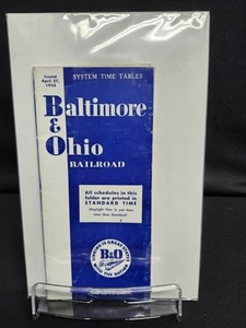 27 de abril 1958 B&O tren ferrocarril tablas de tiempo efímeras  - Imagen 1 de 6