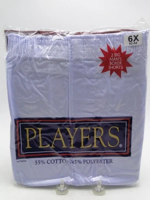 2 pr Big Mens Players Colored Boxer Shorts 6X 62-64in - Image 1 of 2