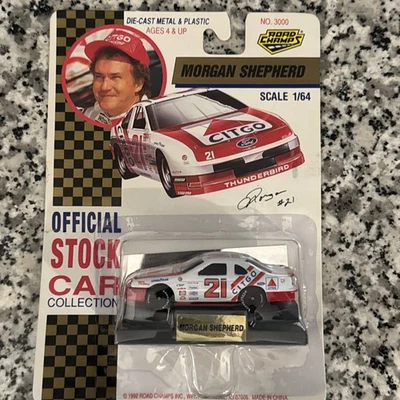 1992 Road Champs 1:64 #21 Morgan Shepherd Citgo Ford New Unopened NASCAR Diecast - Image 1 of 4