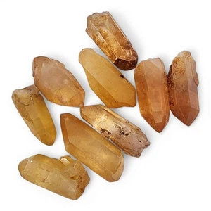Tangerine Lemurian Natural Quartz Crystal Points Brazil 73.1 grams - Picture 1 of 1