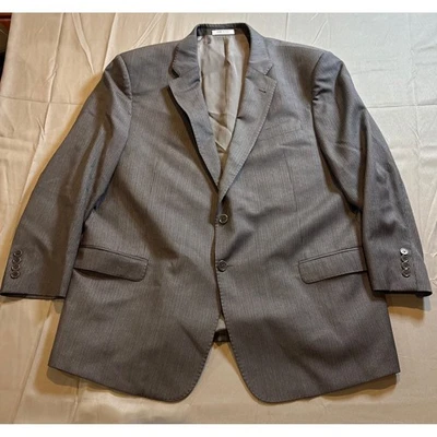 Blazer de lana a rayas gris Armani Collezioni para hombre hecho en Italia talla 48 Foto 1 de 4