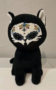 Plüsch Sugar Skull Gesicht schwarze Katze Tag der Toten Aurora World Inc. 10 Zoll - Bild 1 von 11