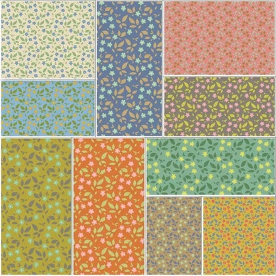 Tilda Sunday Brunch - TIPSY Fat Eighth Pack 10 pieces - image 1 of 4