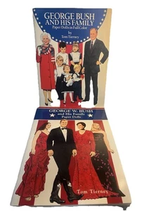 Paper Dolls George Bush And George W Bush And Family New Set Of 2 Books - Picture 1 of 16