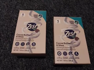 ZEST (7.05 Oz.) 2 Bars !! COCOA BUTTER & SHEA● Hydrating & Deodorizing Soap🫧. - Picture 1 of 1