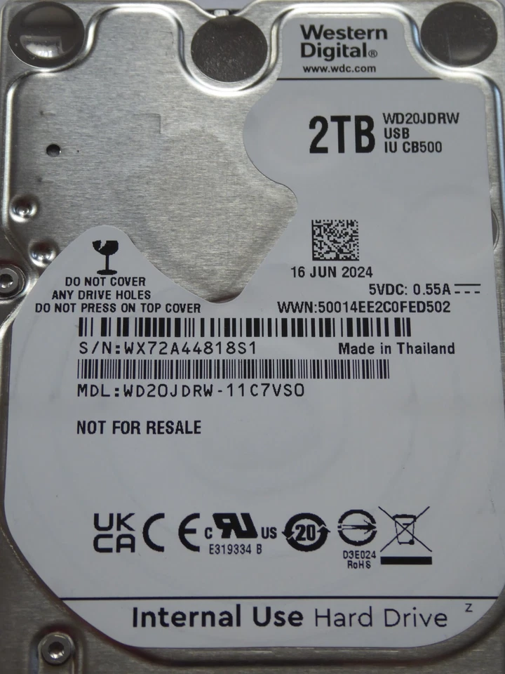 WD20JDRW-11C7VS0 JAN 2024 - FEB 2025 Western Digital 2TB - Bild 1 von 1