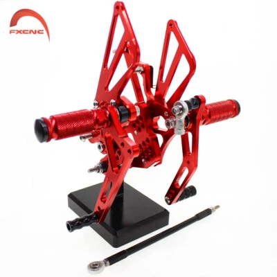 CNC Billet Racing Rearsets For Suzuki GSXR1000 K7 K8 2007-2008 Adjustable - Image 1 of 4