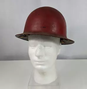 VTG MSA Skullgard Fiberglass Hard Hat Helmet Type K Tiger Stripe Full Brim - Picture 1 of 18