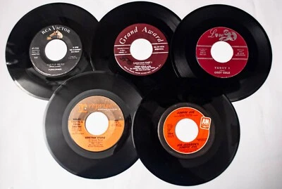 Swing Lot of 5 -45s Floyd Cramer Cozy Cole Nancy & Frank Sinatra Joe Jackson  - Image 1 of 4