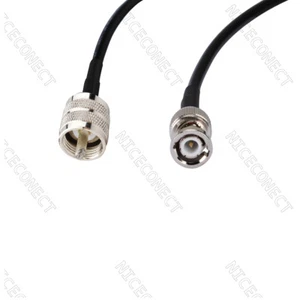 Cable coaxial coleta adaptador 5 metros BNC macho a UHF PL259 KSR195 para WiFi - Imagen 1 de 3