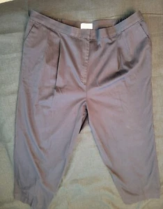 Pantalone Talbots donna nero taglia 22W elastico in vita 27" cucitura interna pantaloni golf Capri - Foto 1 di 7