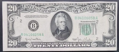 1950 Twenty Dollar Federal Reserve Note $20 Bill  UNCIRCULATED #82783 - Image 1 of 2