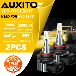 Golden Yellow 9145 H10 LED Fog Light Bulbs For Ford F150 F250 F350 Super Duty - Foto 1 di 12