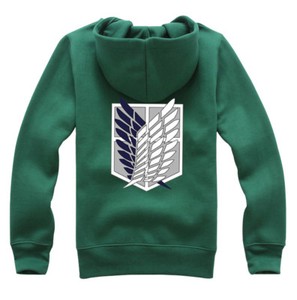 green aot moletom com capuz