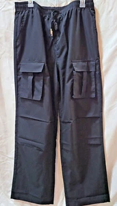 Men’s Drawstring Elastic Waist Wide-Leg Casual 100% Poly Cargo Pants Size XXL - Picture 1 of 10