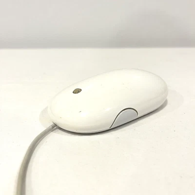 APPLE WHITE MIGHTY MOUSE MODEL A1152 WIRED USB OPTICAL ORIGINAL MAC PC WORKS - Image 1 of 4