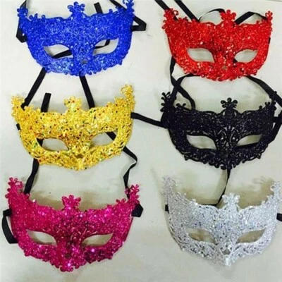 Maschera Veneziana per occhi glitter sexy festa party masquerade cosplay - Immagine 1 di 4