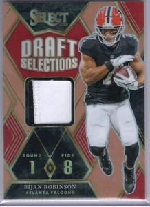 2023 PANINI SELECT RC BRONZE PRIZM DRAFT SELECTIONS PATCH BIJAN ROBINSON /49 - Picture 1 of 2