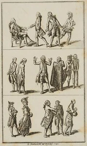 D. CHODOWIECKI (*1726), Diener und Herren,  1780, Radierung Figürlich - Imagen 1 de 4