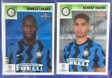 2020-21 Topps Merlin's 95 UCL Blue /49 Romelu Lukaku + Hakkimi /99 Inter Milan