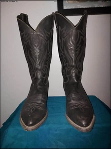 JUSTINS schwarze texanische Cowboystiefel. - Bild 1 von 6