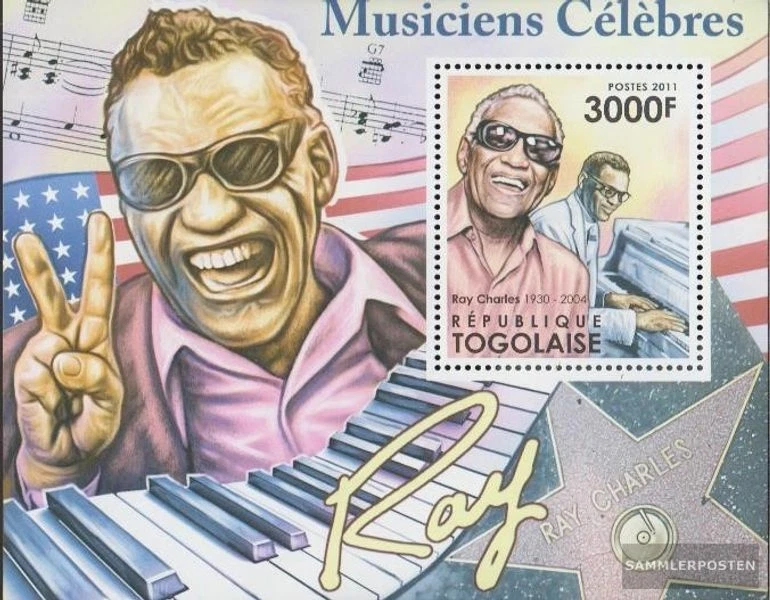 Togo Block668 (complète edition) neuf avec gomme originale 2011 musiciens - Photo 1/1
