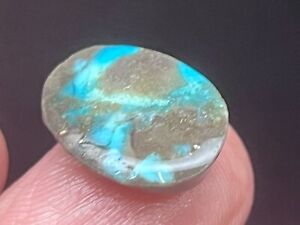 11CT 100% Natural Red Mountain Magnificent Blue Turquoise Cabochon with Pyrite