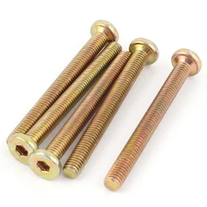 M6 x 60mm Threaded fileté Hex Hexagone Douille Tête Vis Boulons 5 Pcs - Imagen 1 de 2