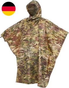 Regenponcho Mit Kapuze, Wasserdicht, Camouflage-Muster, Für Jagd, Wandern, Campi - Bild 1 von 12