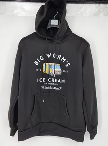 Helado Big Worm's "¿Qué quieres?" Sudadera con Capucha Logo Negra Talla M Viernes - Imagen 1 de 6