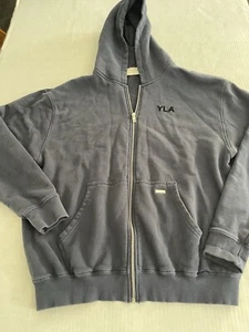 YOUNG LA MENS NAVY FULL ZIP HOODIE SIZE M - Picture 1 of 6