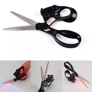 Stainless Steel Laser Scissors Laser Guided Sewing Scissors Cut Paper Crafts - Picture 1 of 12
