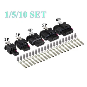 2/3/4/5/6 Pin Automotive Female Connector Plug Kit for VW Audi Seat Skoda BMW - Picture 1 of 12