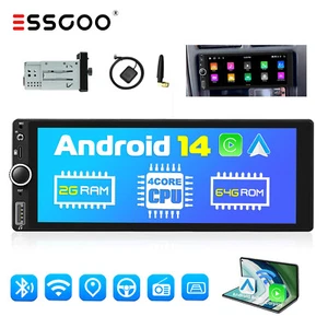 1 DIN 6.86" Carplay Radio Estéreo Android 14 2+64G GPS Navegación Wifi FM 1 DIN - Imagen 1 de 13