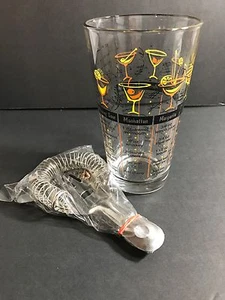 "Colador de vidrio de cóctel diseño retro de 6" - Imagen 1 de 3