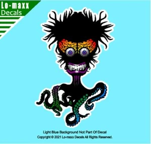 Octopus Brain Monster Superior Quality Cool Original Art Printed Vinyl Sticker - Picture 1 of 18