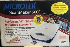 NEW Microtek ScanMaker 5600 FLAT BED 4800x2400 DPI Scanning W/ MP3 Player NOS - Picture 1 of 13