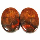 27.45Cts100%Natural Morcco Seam Agate Oval Pair Cabochon Loose Gemstone
