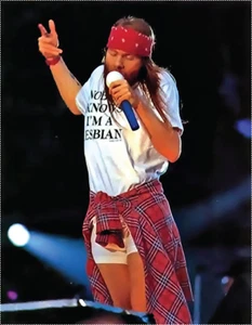 Guns N Roses Shirt NOBODY KNOWS I'M A LESBIAN Axl Rose Rock Concert Soft Tee - Picture 1 of 29