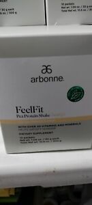 Arbonne FeelFit Pea Protein Shake Vanilla Flavor 10 Packets