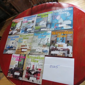 CLASSIC! Metropolitan Home Magazines, Full Year 2005, NICE! - Picture 1 of 6