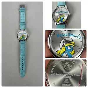 Die Schlümpfe WANNA SMURF Schlumpfine 2008 Peyo 50 Jahre Jubiläum blau Uhr - Bild 1 von 20