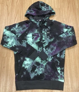 Nuova Under Armour felpa con cappuccio fantasia pile uomo piccola nera verde viola - Foto 1 di 5