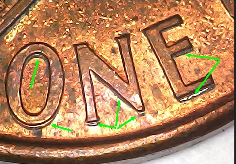 1989-D Lincoln Head Penny Double Die Strikes All Over the Back + Memorial + D Cover