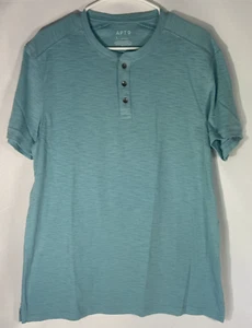 Apt 9 Green Short Sleeve Henley Size L - Picture 1 of 5